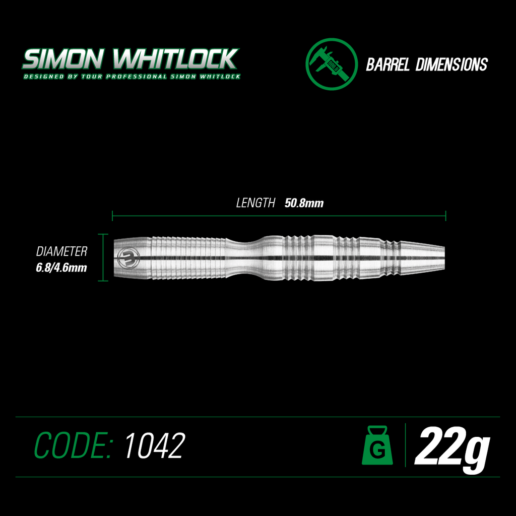 Simon Whitlock 90% Tungsten Steeldarts silver