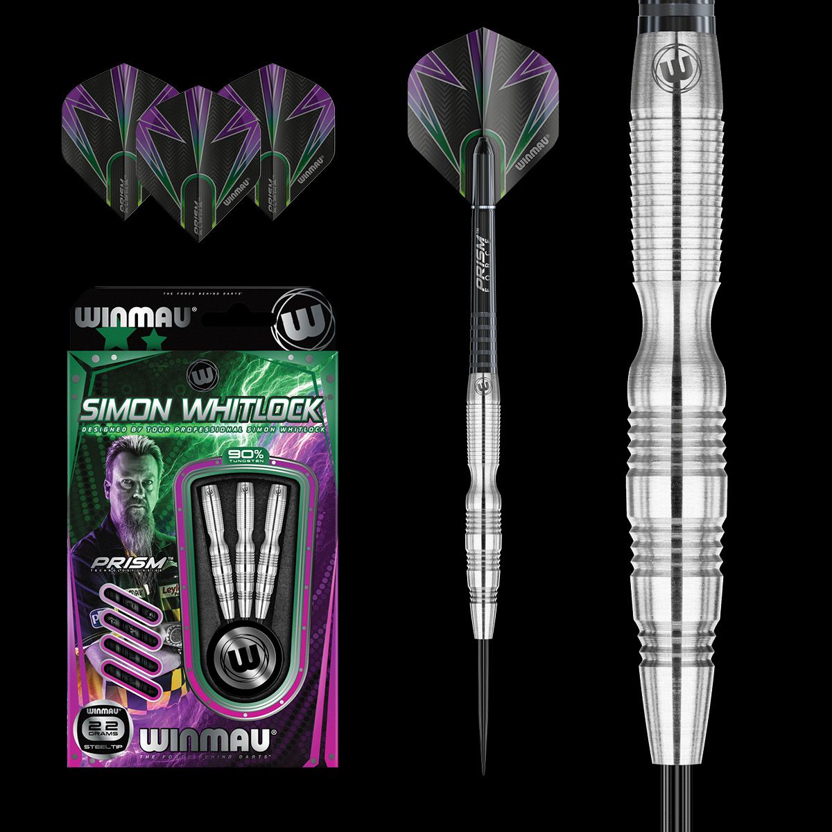 Simon Whitlock 90% Tungsten Steeldarts silver