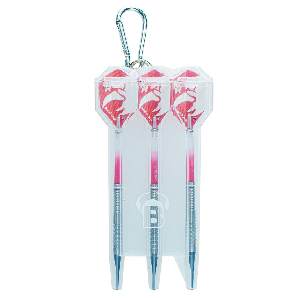 BULL'S Acra X Dart-Etui – für voll aufgebaute Darts - weiß/clear