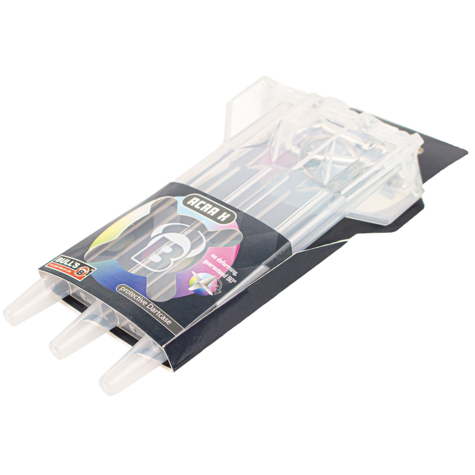 BULL'S Acra X Dart-Etui – für voll aufgebaute Darts - weiß/clear
