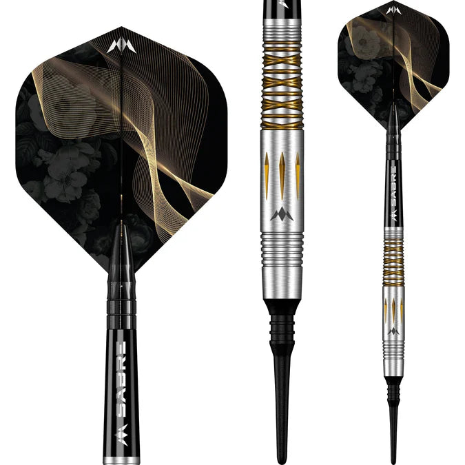 Mission Almudena Fajardo Ayuso Darts – Softdarts – 95 % Wolfram – Gold PVD gefrästes Silber