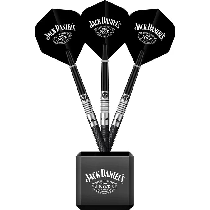 Jack Daniels – Dart-Display-Würfel – für 3 Dartpfeile – Acrylständer – schwarz