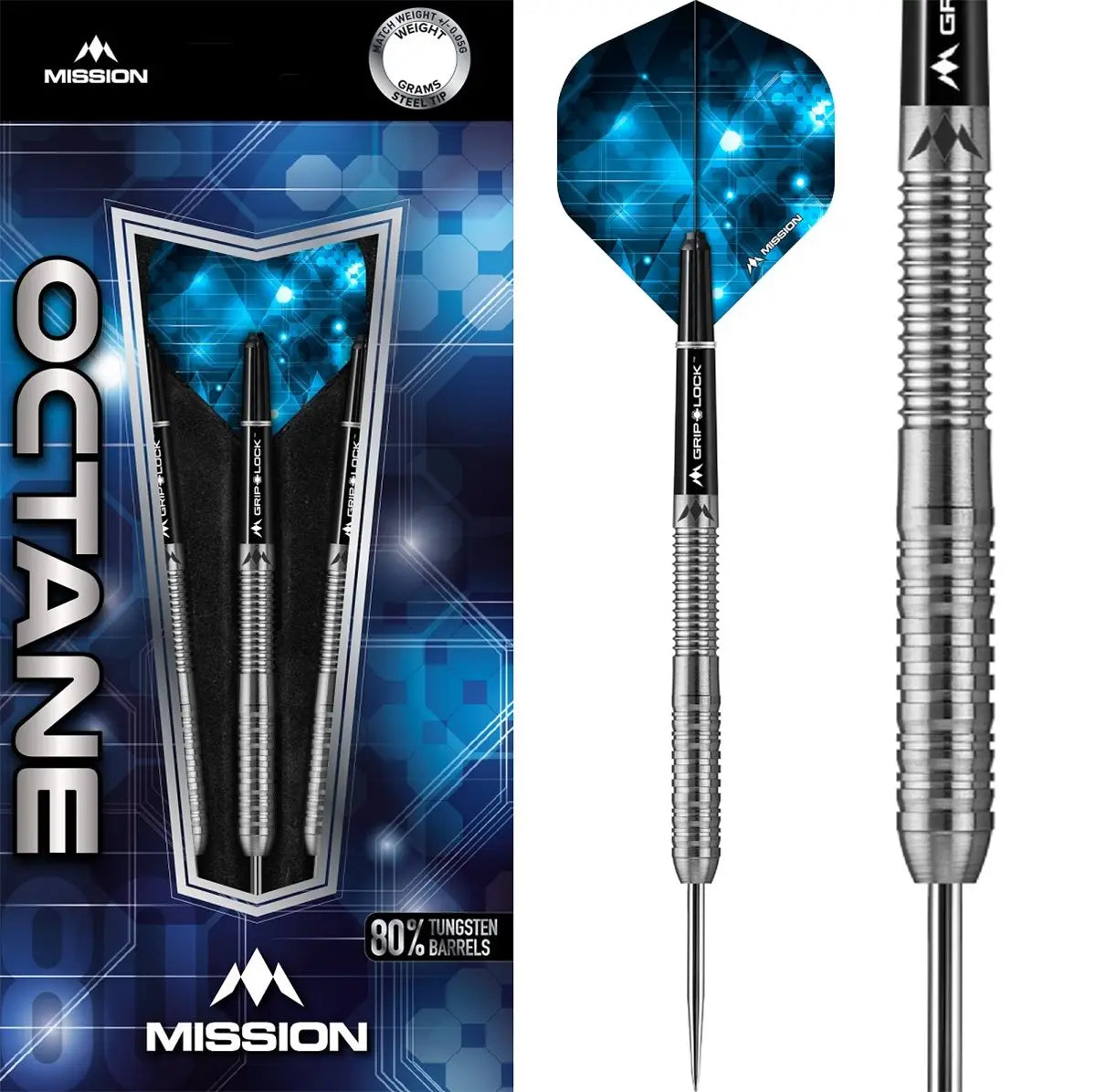 Mission Octane M3 80% Tungsten Steeldarts - 22 gr und 26 gr