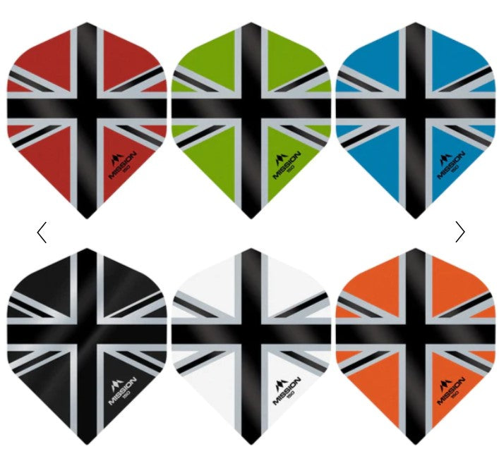 Mission Alliance Union Jack Dart Flights - 150 - No2 - Schwarz