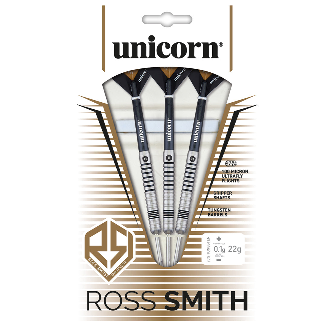 Unicorn Ross Smith Darts – Stahlspitze – 80 % – Smudger – Natur