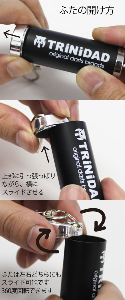 TRiNiDAD Aluminium-Spitzenetui – Spitzenhalter mit Clip - Case rot oder schwarz