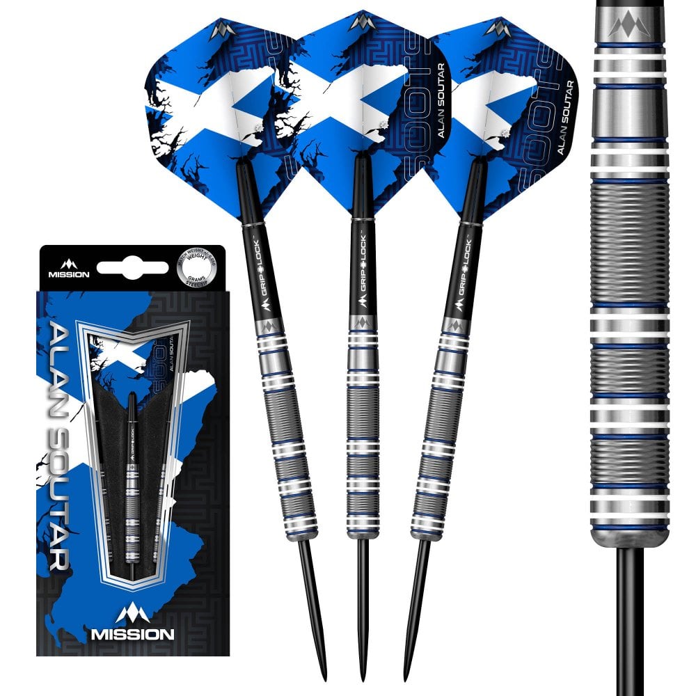 Mission Alan Soutar Darts Steel Tip Tungsten Darts - 90% Tungsten - 22 gr