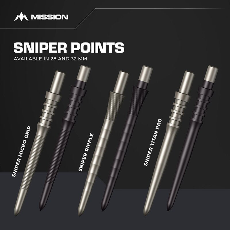 Mission Sniper Points - Micro Grip - Ripple - Titan Pro - Wechselspitzen