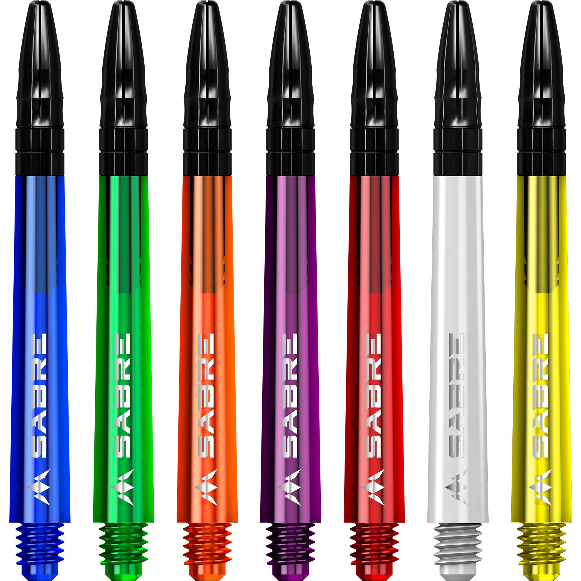 Mission Sabre Shafts – Polycarbonat Dart Schäfte – Schaft farbig - top schwarz