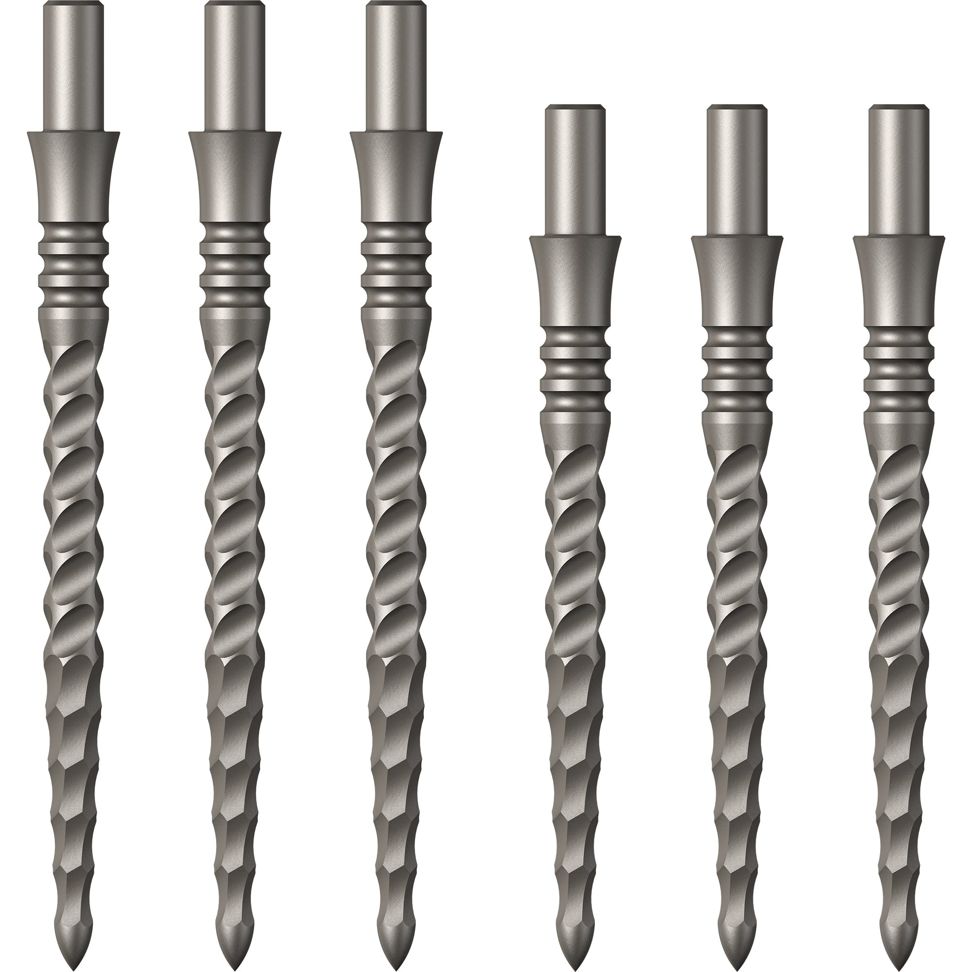 Mission Sniper Lunar CS und FS Dartspitzen - Wechselspitzen - silber und schwarz