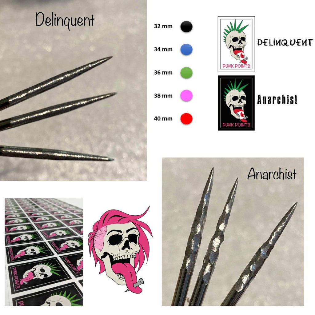 Punk Points - Steeldartspitzen - Delinquent und Anarchist