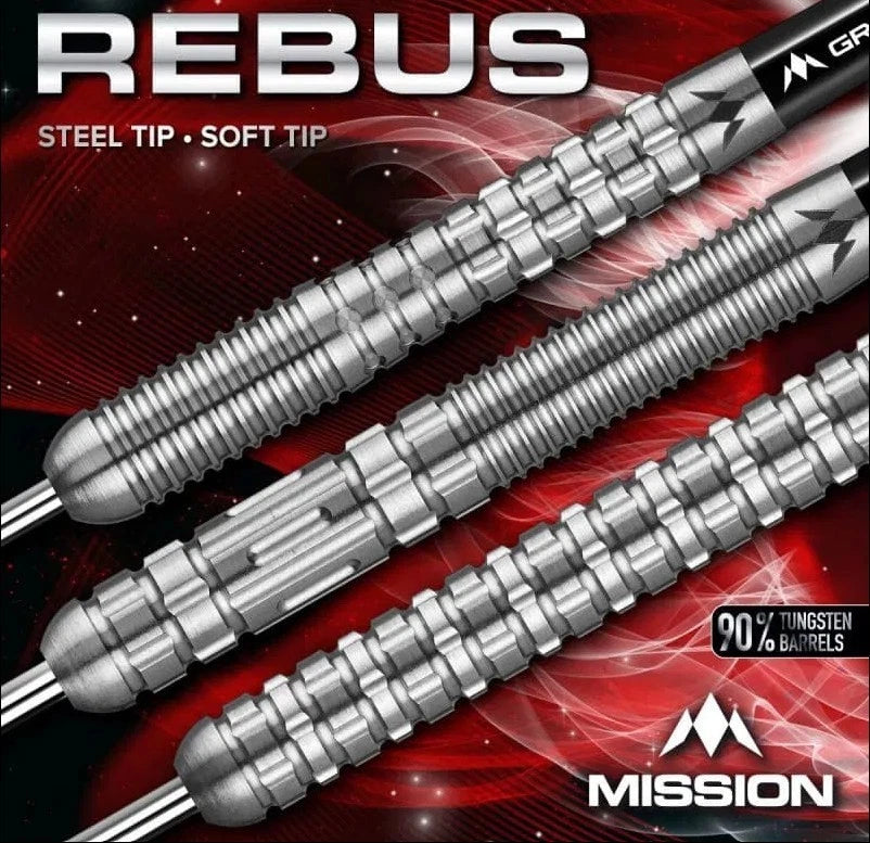 Mission Rebus Steeldarts 90% Tungsten 23 24 25 26 gr Darts